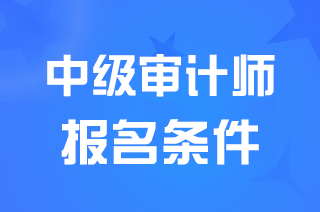 中级审计师资格考试报考条件是什么？
