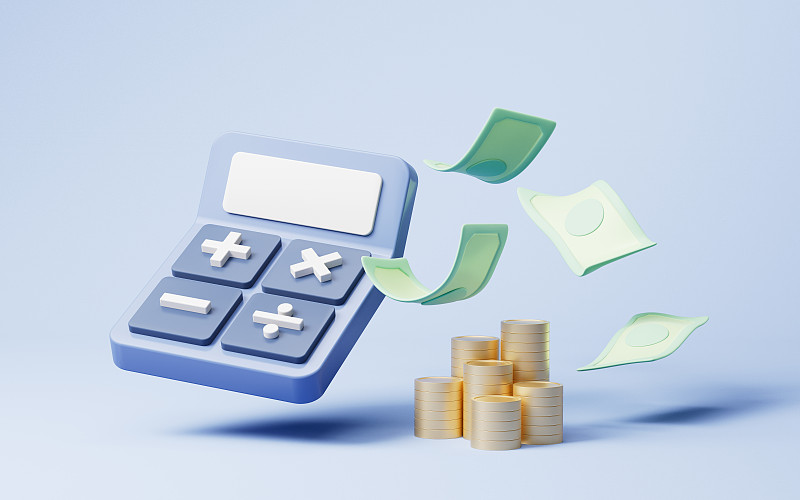 卡通风格计算器三维渲染图片下载