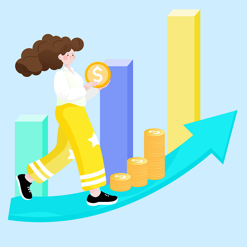 互联网商务金融办公与财富管理投资平面矢量概念操作手绘插图图片下载