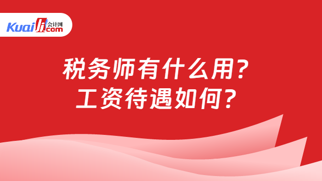 税务师有什么用？\n工资待遇如何？