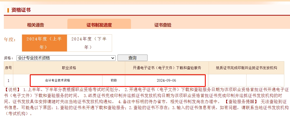 2024初级会计电子证书在哪查询下载？
