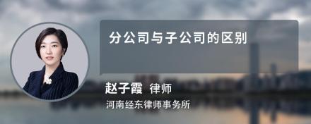 分公司与子公司的区别