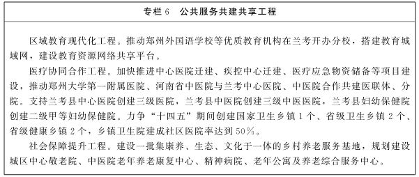 河南省人民政府关于印发把兰考县纳入郑开同城化进程打造全国县域治理“三起来”样板总体方案及3个专项规划和行动方案的通知