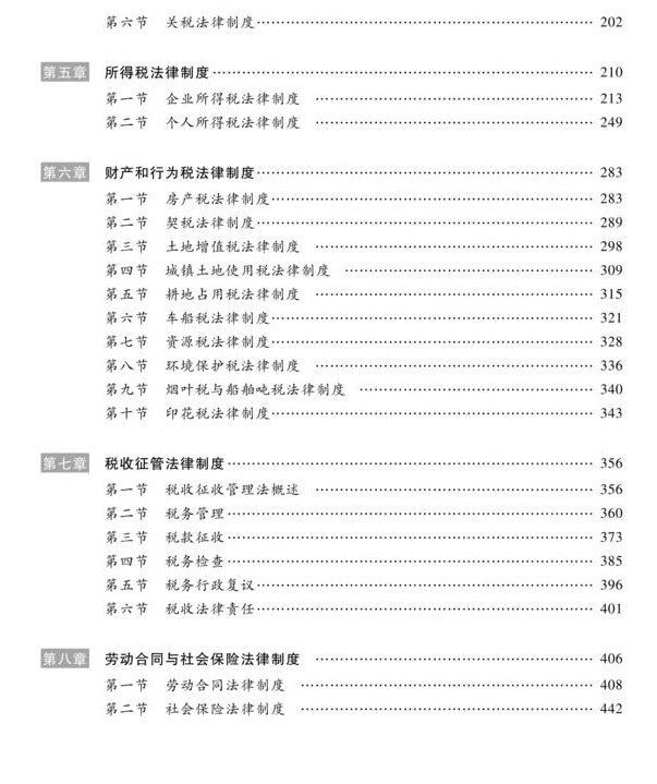 2023年度初级会计《经济法基础》教材目录