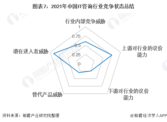 图表7：2021年中国IT咨询行业竞争状态总结