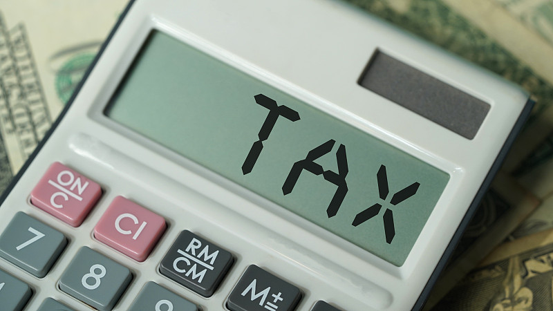 税词,计算器和美元的背景图片下载