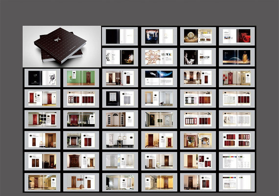 高端大气木门画册模板